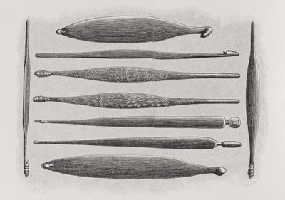 Wommeras o bastoni da lancio degli australiani, da La Storia dell